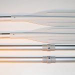 Alu Oars 160cm Including Hole Jointed Grey (Pair)