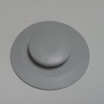 Zodiac PVC Cleat Button 60mm Base x 30mm Button Grey (Z2816)