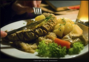 Bratwurst med surkål