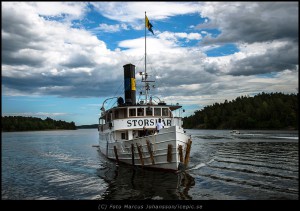 Ångbåt i Stockholm skärgård