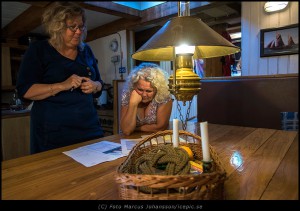 Ingrid och Maria i Kajutan