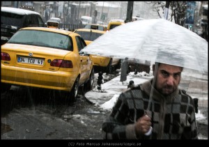 Snökaos på Nyårsafton i Istanbul