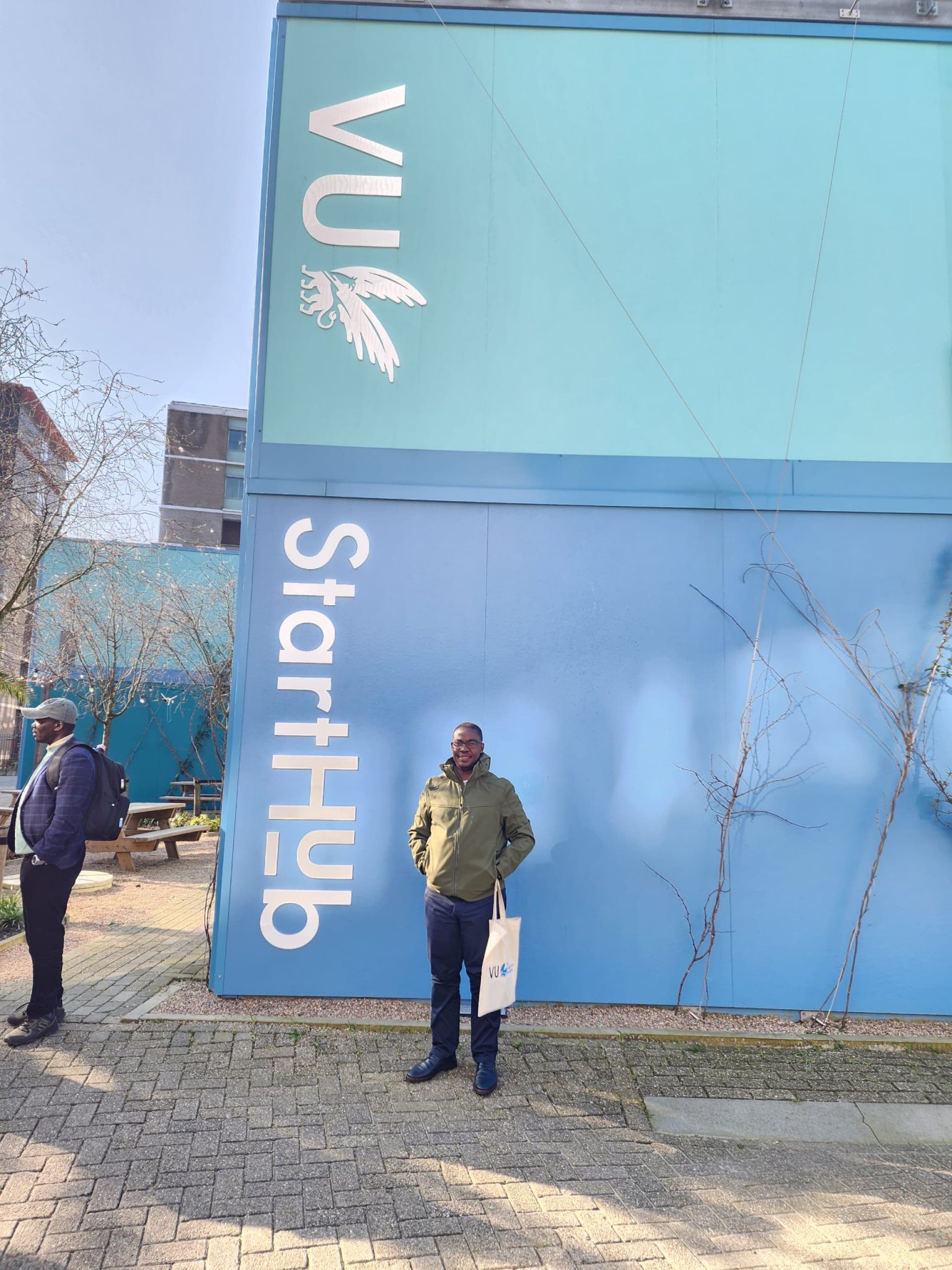 Mr Kyazze of Kyazze, Kankaka & Co Advocates poses for a photo at the start hub at VU Asmterdam