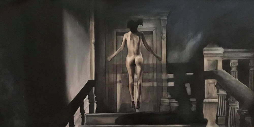 Dark Light - Horror painting, Ida Bentinger