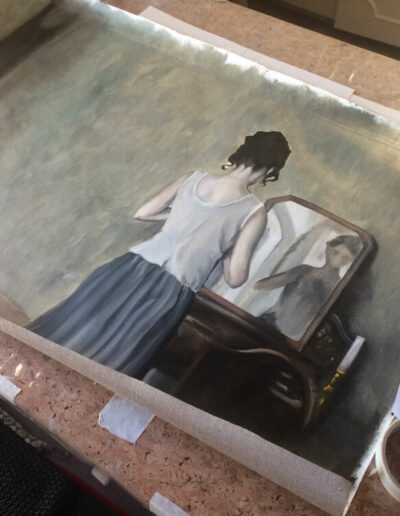 Work in progress, painting - Ida Bentinger