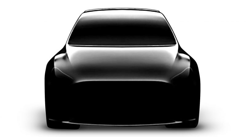 door Tesla vrijgegeven foto rond hoe de Model Y er zou kunnen uitzien