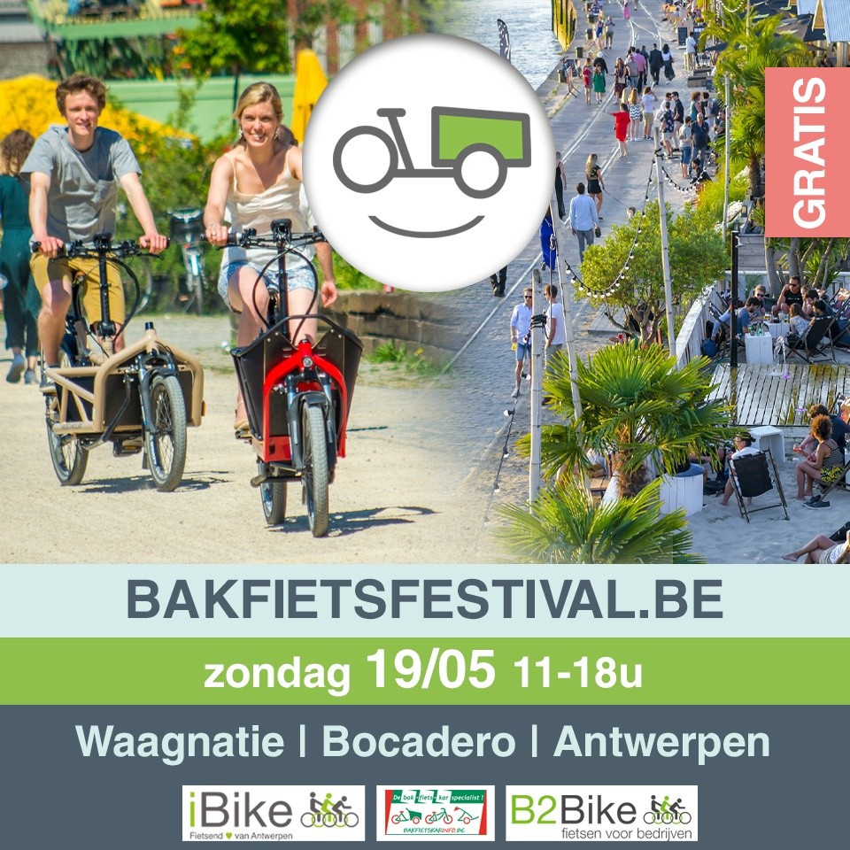 banner bakfietsfestival in Antwerpen