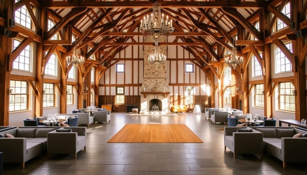 kingscote barn reception space