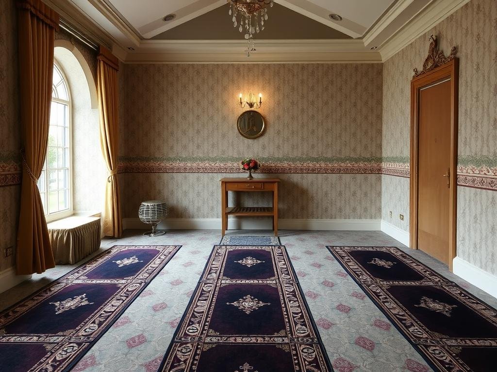 Prayer room at a Birmingham Asian wedding venue with proper facilities