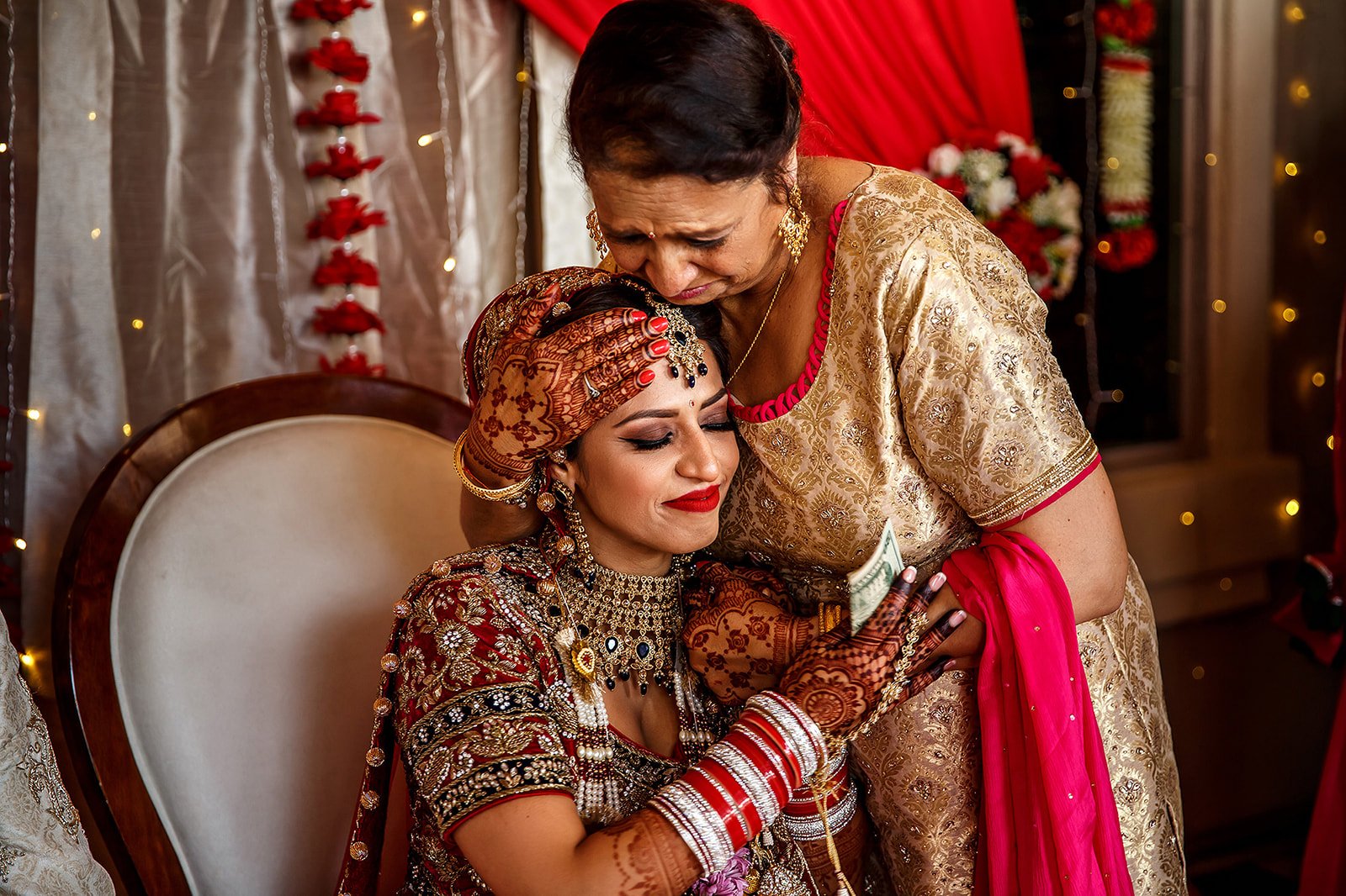 Sikh and Hindu wedding couple portrait in Birmingham