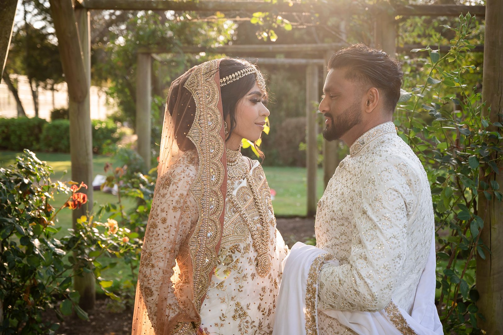 Cinematic engagement photography Birmingham — golden hour couple portrait