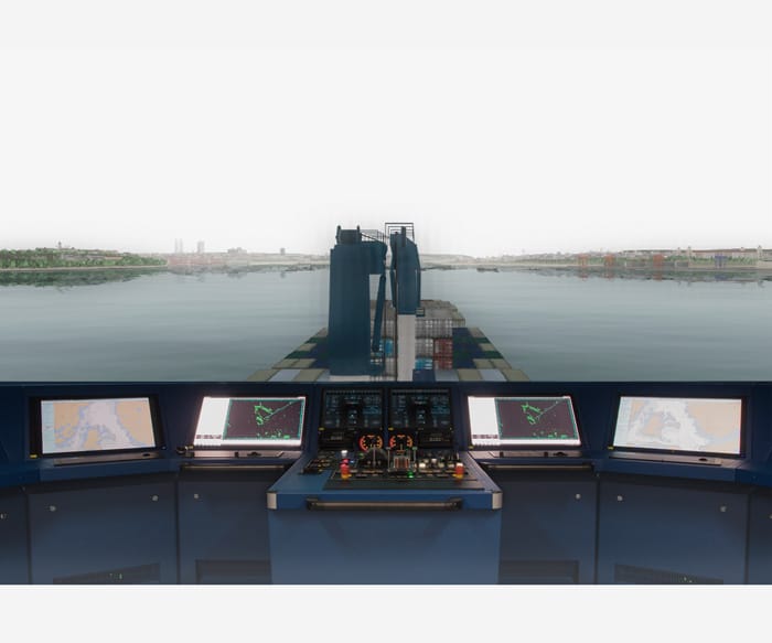 Certified DNV GL Class A fullmission bridge simulator maritime training