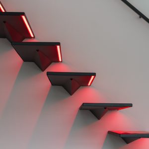 escalier contemporain leds