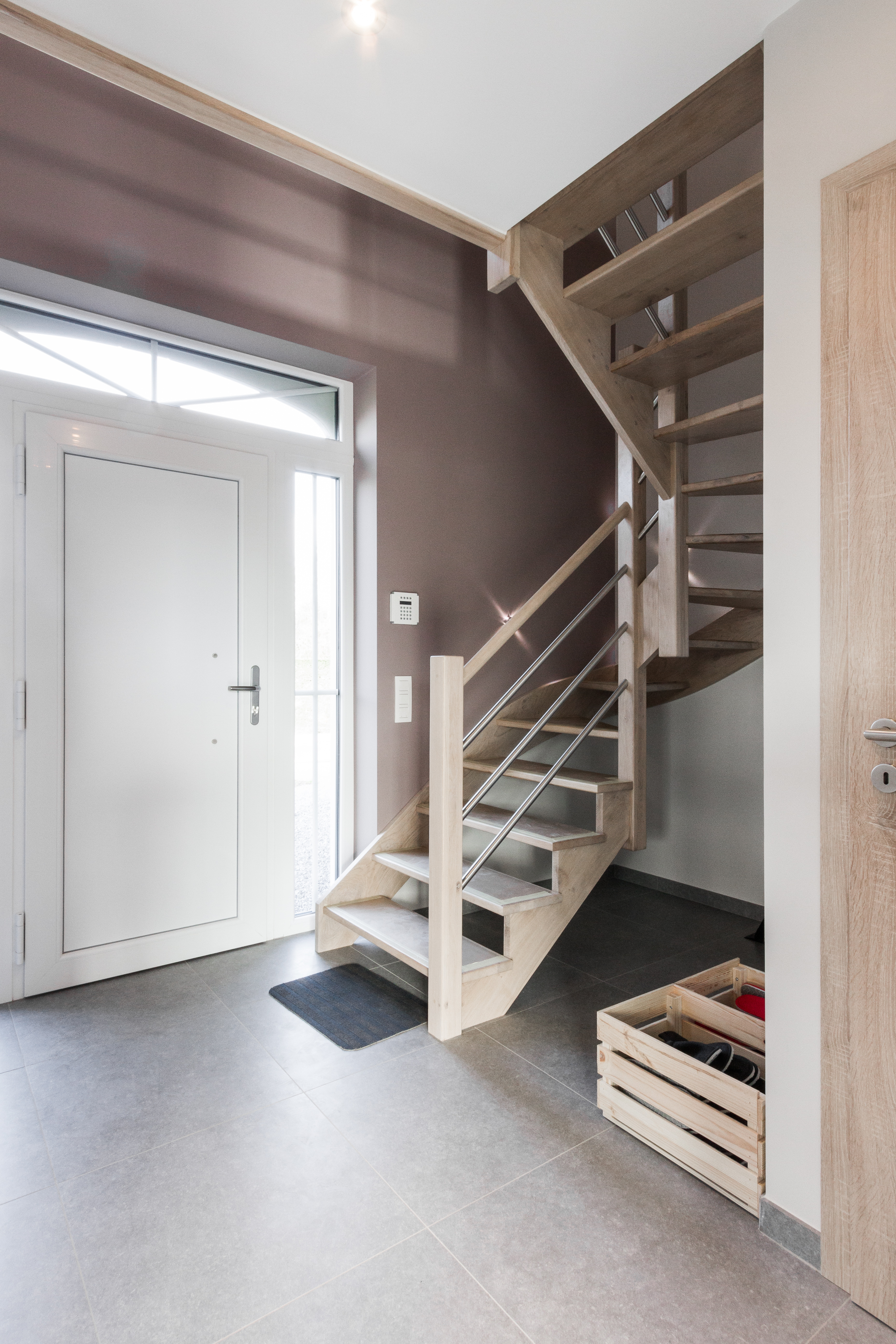 escalier contemporain en bois