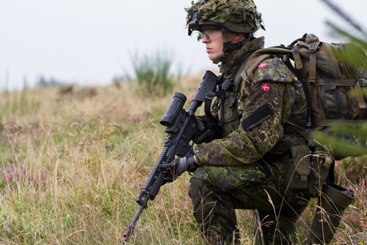 Soldier on the field. Danish