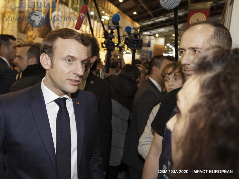 Le Président Emmanuel Macron au 57ème Salon de l'agriculture.