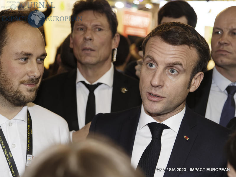 Le Président Emmanuel Macron au 57ème Salon de l'agriculture.