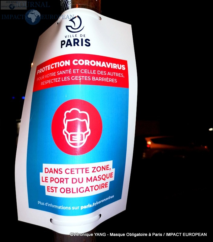 Port de masque obligatoire dans les rues du Paris