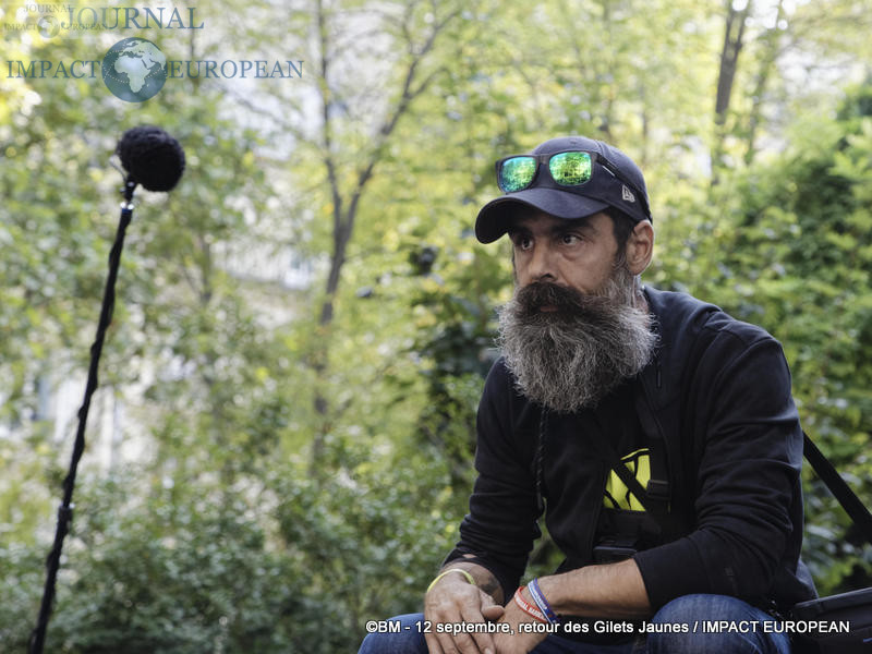 Jérôme Rodrigues à la manifestation des Gilets Jaunes du 12 septembre 2020 à Paris