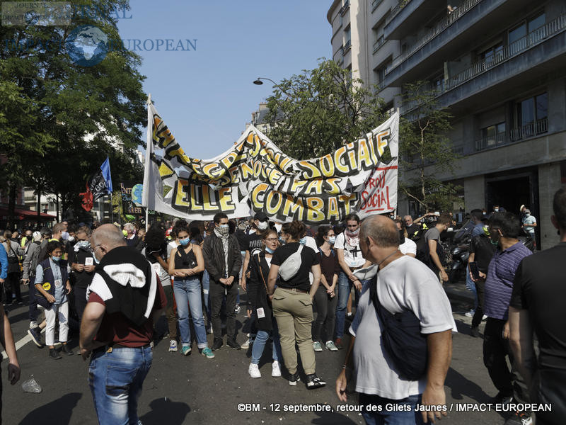 Manifestation des Gilets Jaunes du 12 septembre 2020 à Paris