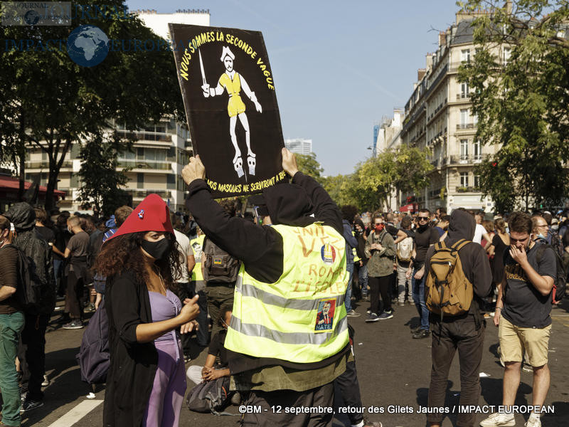 Manifestation des Gilets Jaunes du 12 septembre 2020 à Paris