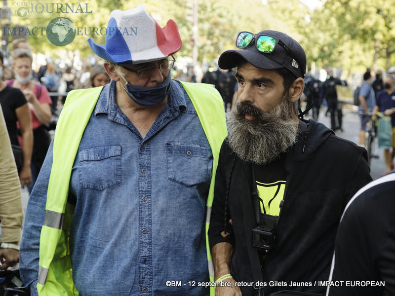 Jérôme Rodrigues à la manifestation des Gilets Jaunes du 12 septembre 2020 à Paris