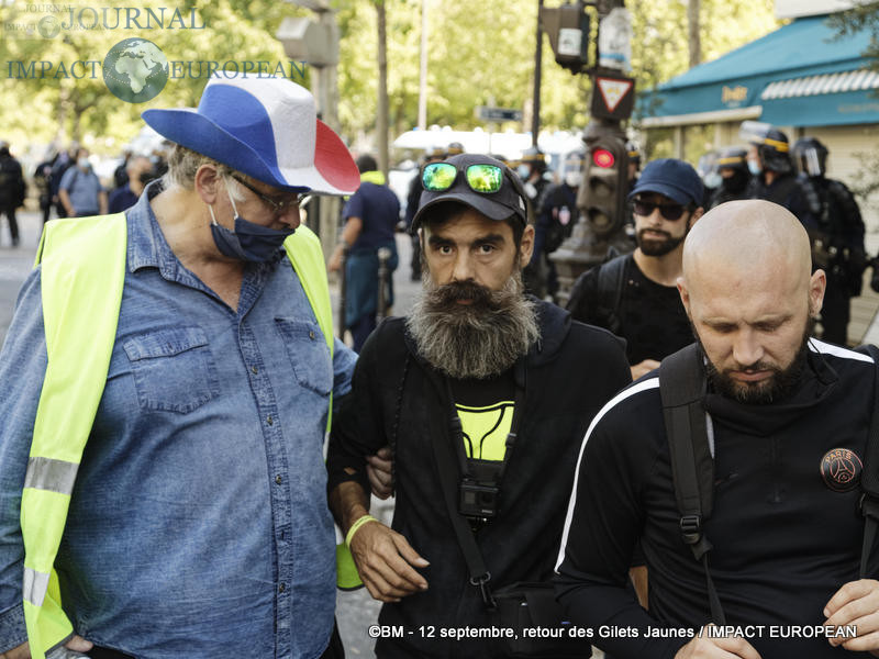 Jérôme Rodrigues à la manifestation des Gilets Jaunes du 12 septembre 2020 à Paris