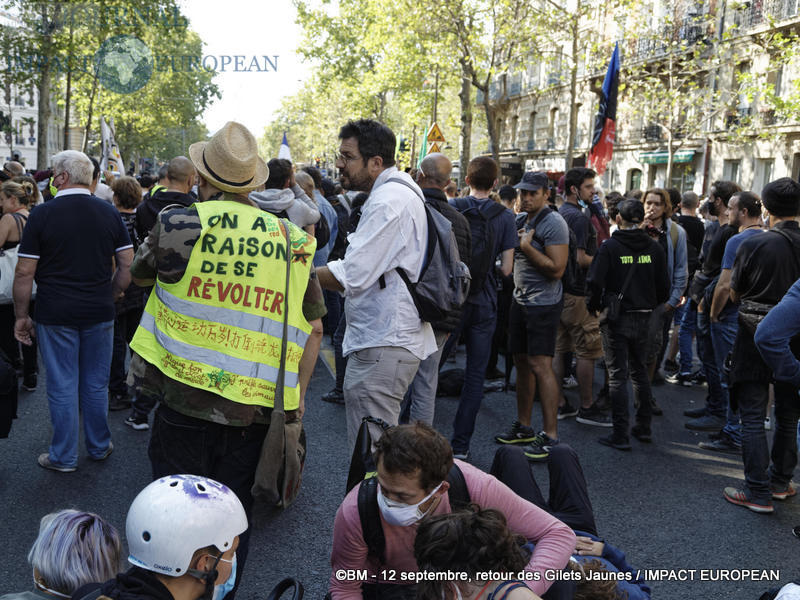 Manifestation des Gilets Jaunes du 12 septembre 2020 à Paris