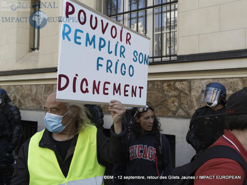 Manifestation des Gilets Jaunes du 12 septembre 2020 à Paris