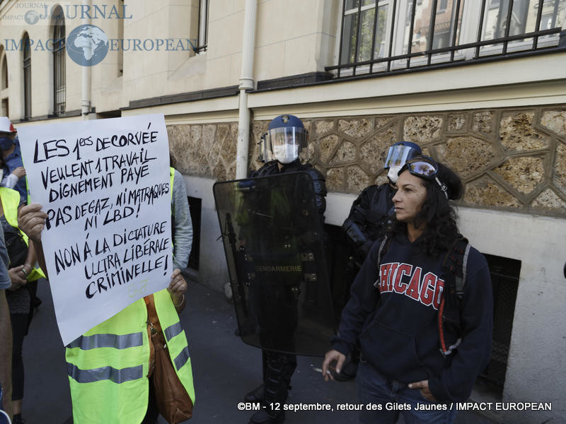 Manifestation des Gilets Jaunes du 12 septembre 2020 à Paris