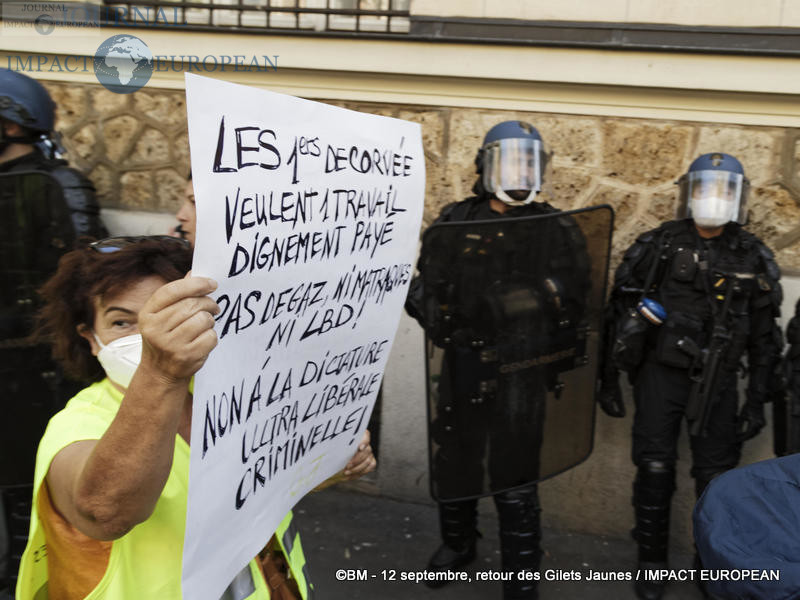 Manifestation des Gilets Jaunes du 12 septembre 2020 à Paris