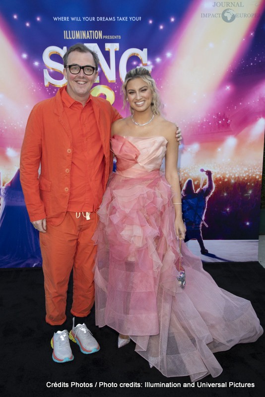 Director/Writer Garth Jennings and Tori Kelly attend as Illumination and Universal Pictures celebrate the Premiere of SING 2 at the Greek Theater in Los Angeles, CA on Sunday, December 12, 2021

(Photo: Alex J. Berliner/ABImages)