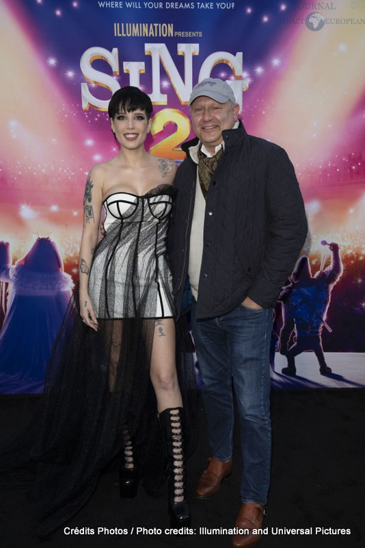 Halsey and Producer Chris Meledandri attend as Illumination and Universal Pictures celebrate the Premiere of SING 2 at the Greek Theater in Los Angeles, CA on Sunday, December 12, 2021

(Photo: Alex J. Berliner/ABImages)