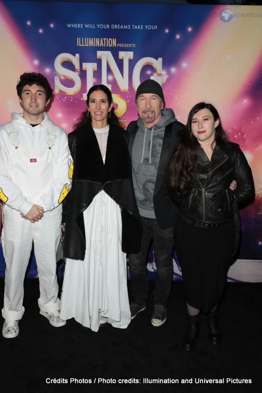 The Edge attend as Illumination and Universal Pictures celebrate the Premiere of SING 2 at the Greek Theater in Los Angeles, CA on Sunday, December 12, 2021(Photo: Alex J. Berliner/ABImages)