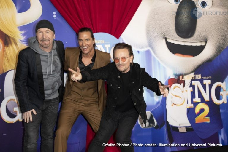 The Edge, Matthew McConaughey and Bono attend as Illumination and Universal Pictures celebrate the Premiere of SING 2 at the Greek Theater in Los Angeles, CA on Sunday, December 12, 2021

(Photo: Alex J. Berliner/ABImages)