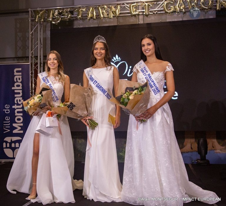 Lilou Camlet - 2ème dauphine, Léna Diagne - Miss Tarn et Garonne 2022 , Mélody Lo Wing -1ère dauphine .