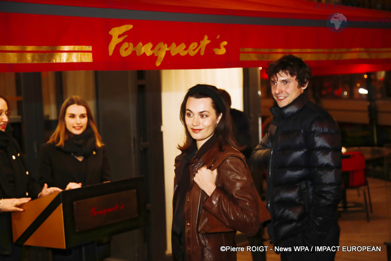 Ella Rumpf et Julien Frison - Dîner des nommés des César au Fouquet's Paris