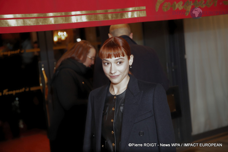 Suzanne Jouannet - Dîner des nommés des César au Fouquet's Paris