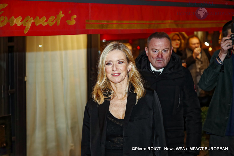 Léa Drucker - Arrivées au dîner des nommés des César 2024 au Fouquet's Paris