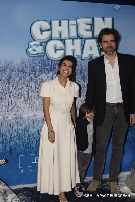 Reem Kherici  avec son mari Gilles Lemaire et leur fils de 4 ans
