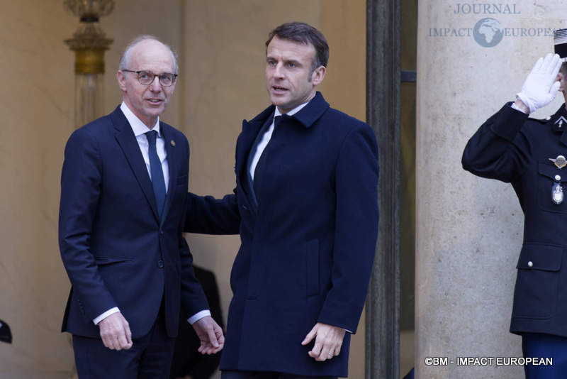 Le Premier ministre luxembourgeois, Luc Frieden et le président français Emmanuel Macron