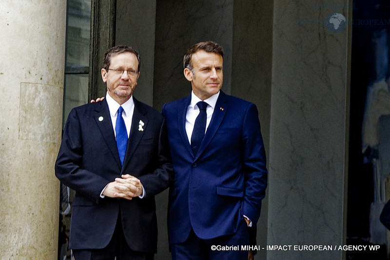 Isaac HERZOG, Président de l’Etat d’Israël et le président français Emmanuel MACRON