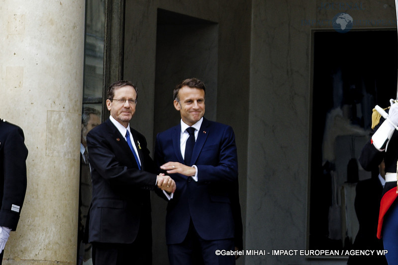 Isaac HERZOG, Président de l’Etat d’Israël et le président français Emmanuel MACRON