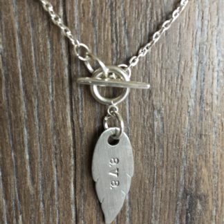 Pewter hand-stamped pendant