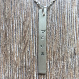 Silver hand-stamped single bar