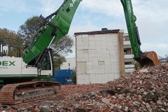 De sloop van de woningen aan de Schimmelstraat 69-79 - Oud-West, Amsterdam (11 november 2023)