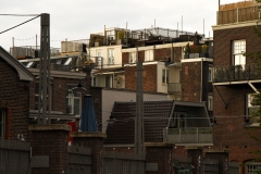 Achterkant woningen Ten Katestraat, Oud-West, Amsterdam