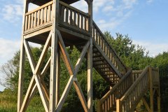 Aussichtsturm - Biosphärenreservat Drömling - Sachsen-Anhalt, Oost-Duitsland (21 augustus 2023)