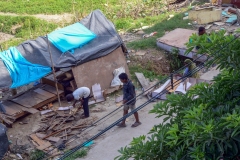 Seen from the window - Black River people - Majnu Ka Tilla, Delhi (4 September 2013)