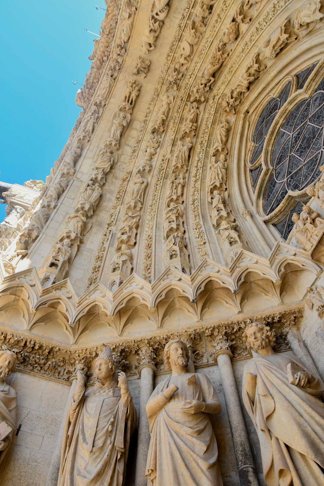 Detail Onze-Lieve-Vrouwekathedraal van Reims (22 april 2026)